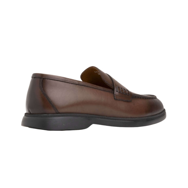 Francesca Moccasin – Black / Dark Brown Leather