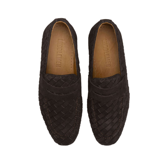 Grazia Loafer - Brown Woven Suede