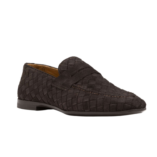 Grazia Loafer - Brown Woven Suede