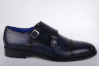 Donatella - Black Leather Double Monk Strap